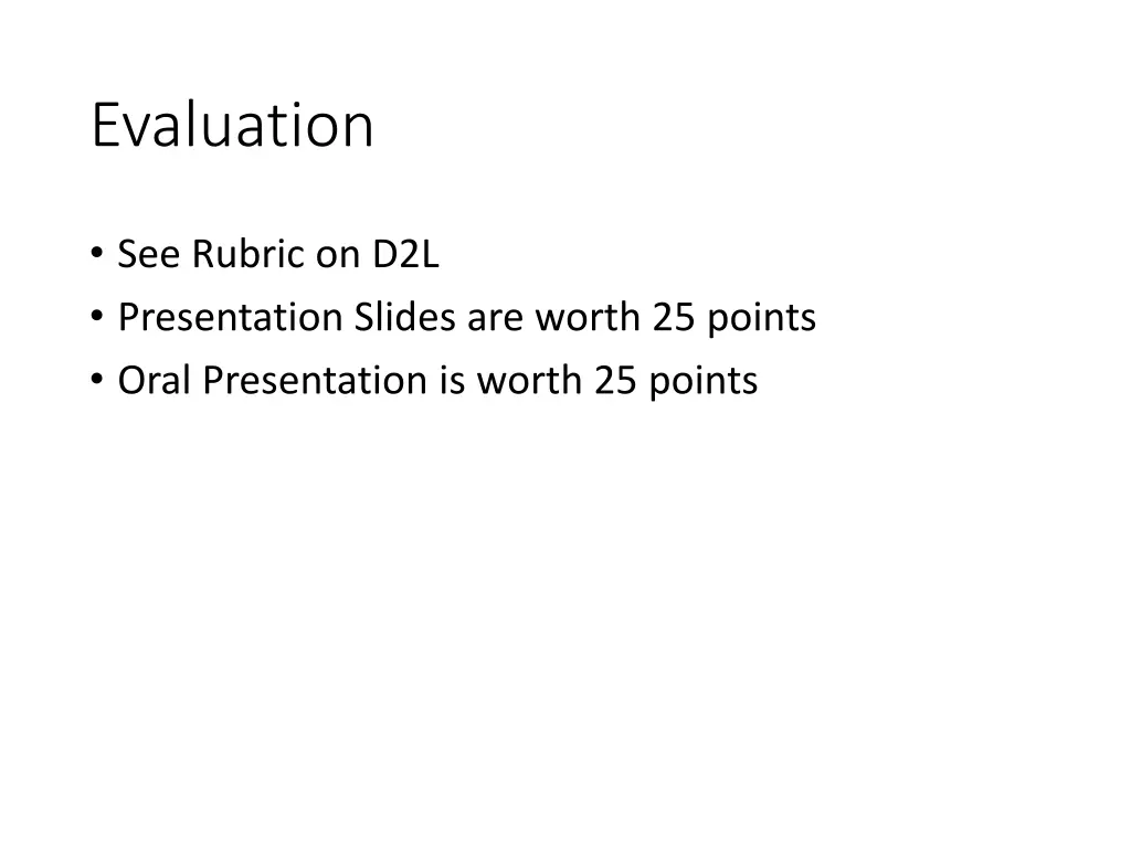 evaluation