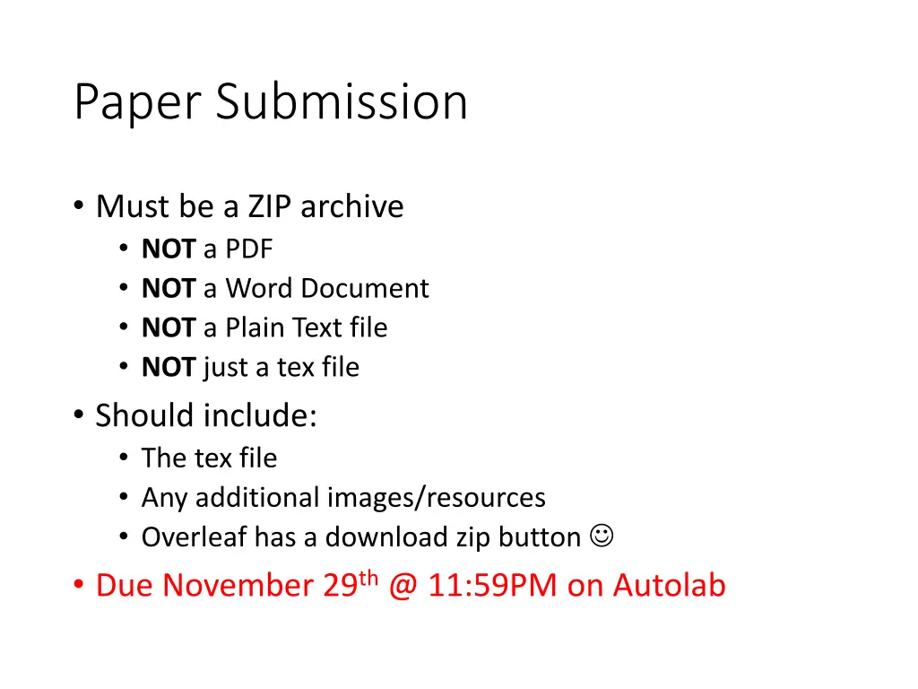 paper submission