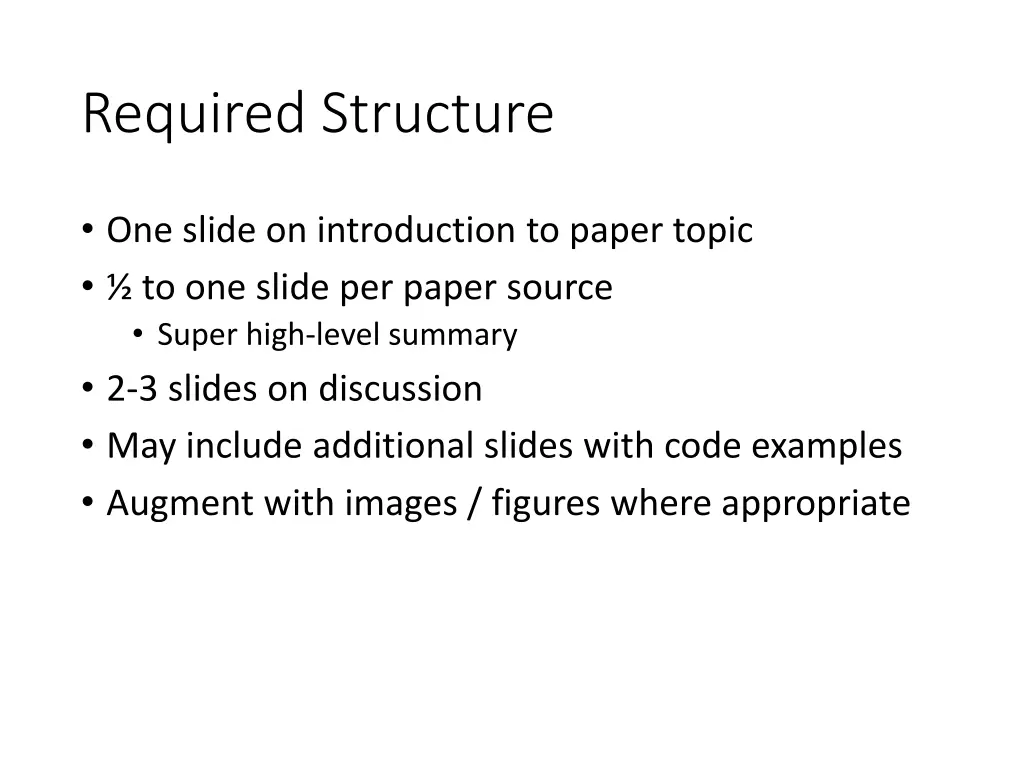 required structure