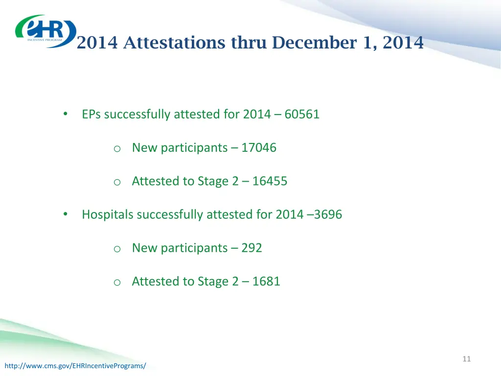 2014 attestations thru december 1 2014