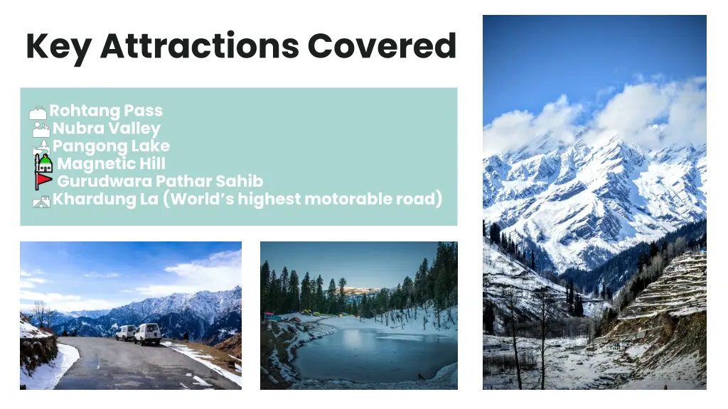 key attractions covered