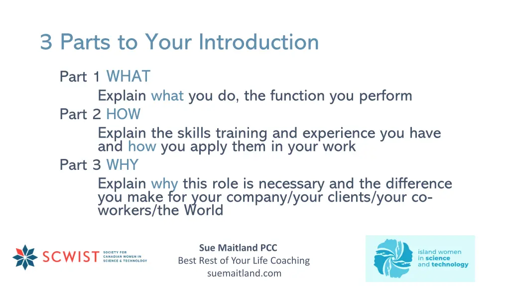 3 parts to your introduction