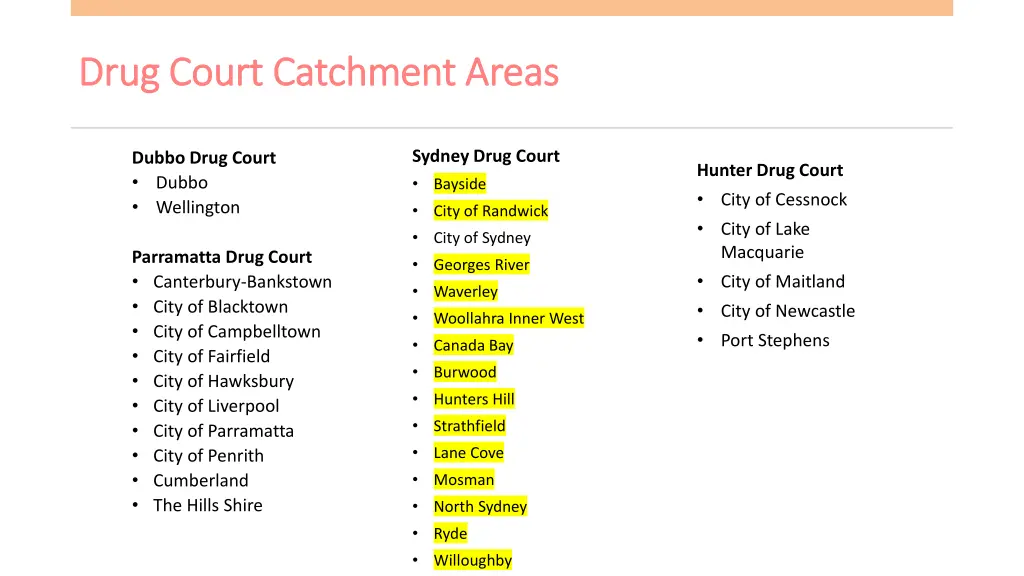 drug court catchment areas drug court catchment
