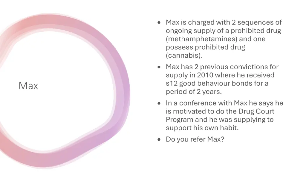 max is charged with 2 sequences of ongoing supply