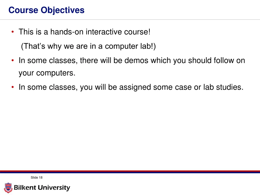 course objectives 1
