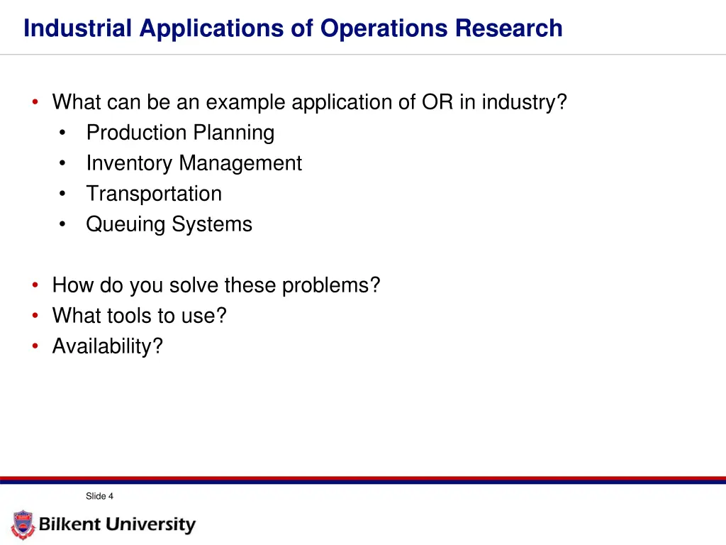 industrial applications of operations research 1