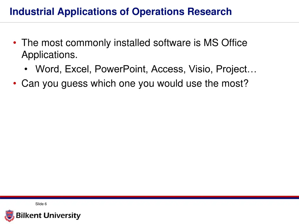 industrial applications of operations research 3