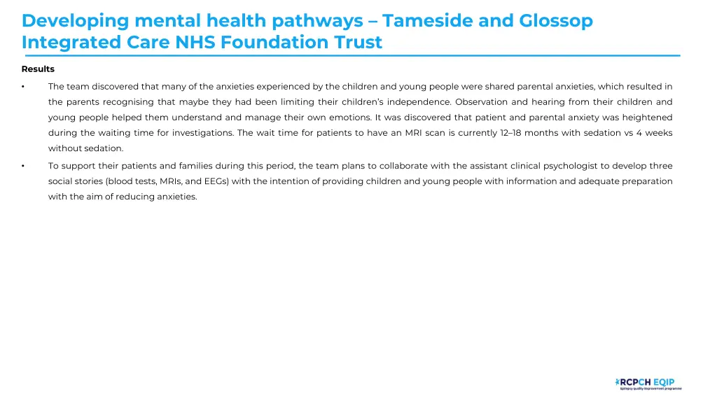 developing mental health pathways tameside 5