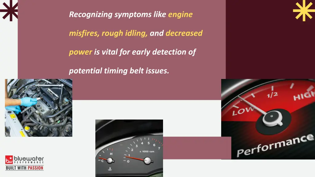 recognizing symptoms like engine