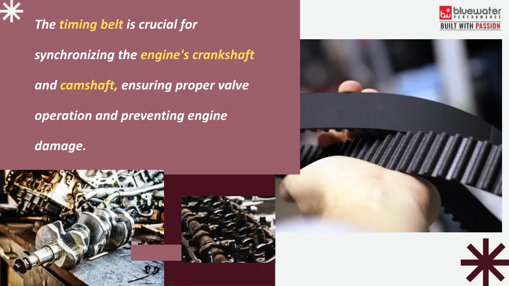 the timing belt is crucial for
