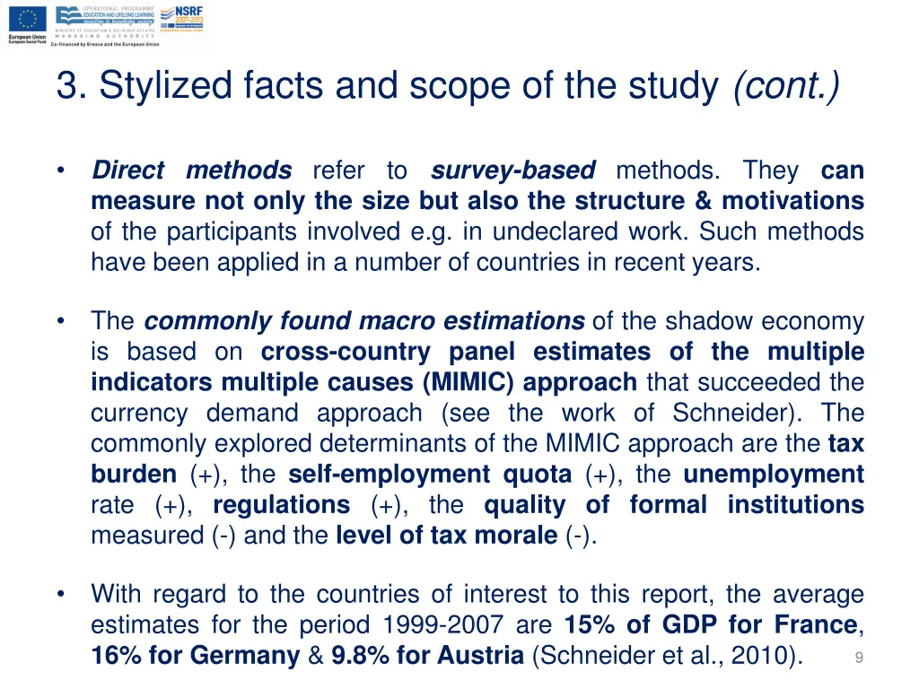 3 stylized facts and scope of the study cont