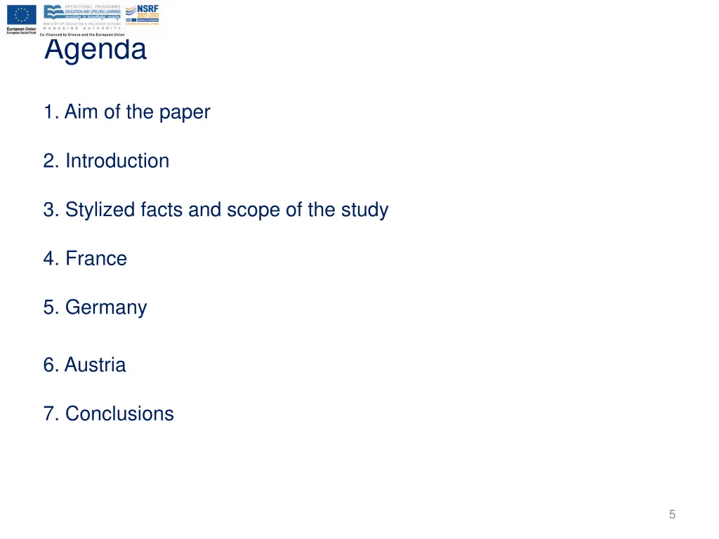 agenda