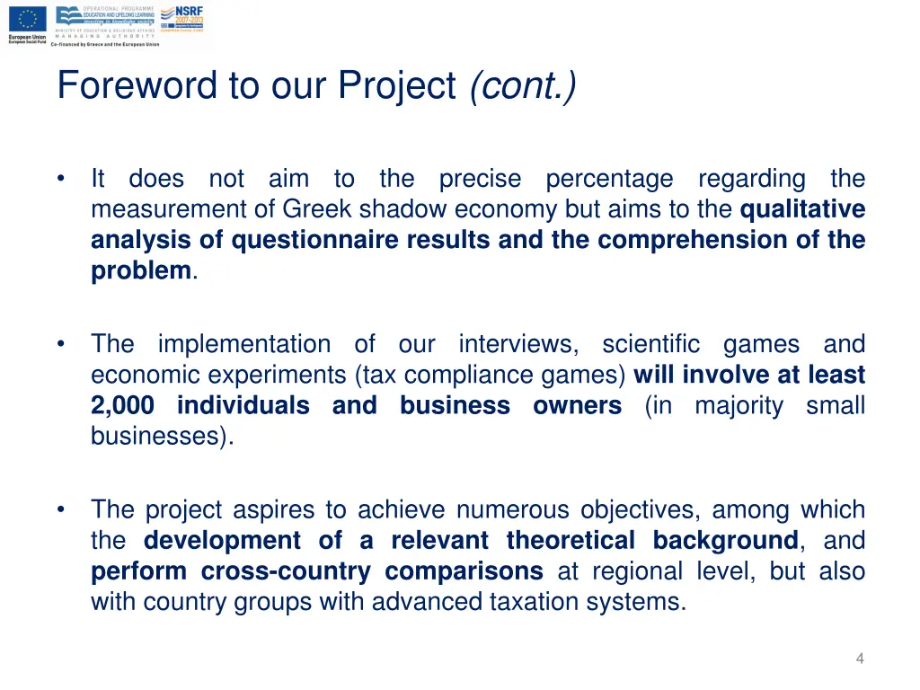 foreword to our project cont