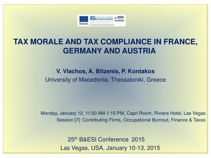 tax morale and tax compliance in france germany