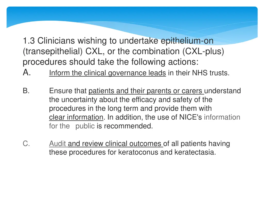 1 3 clinicians wishing to undertake epithelium