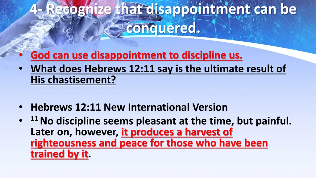 4 recognize that disappointment can be conquered