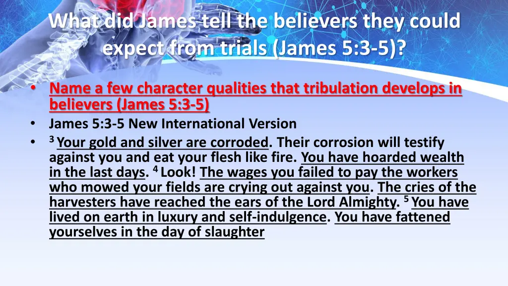 what did james tell the believers they could 2