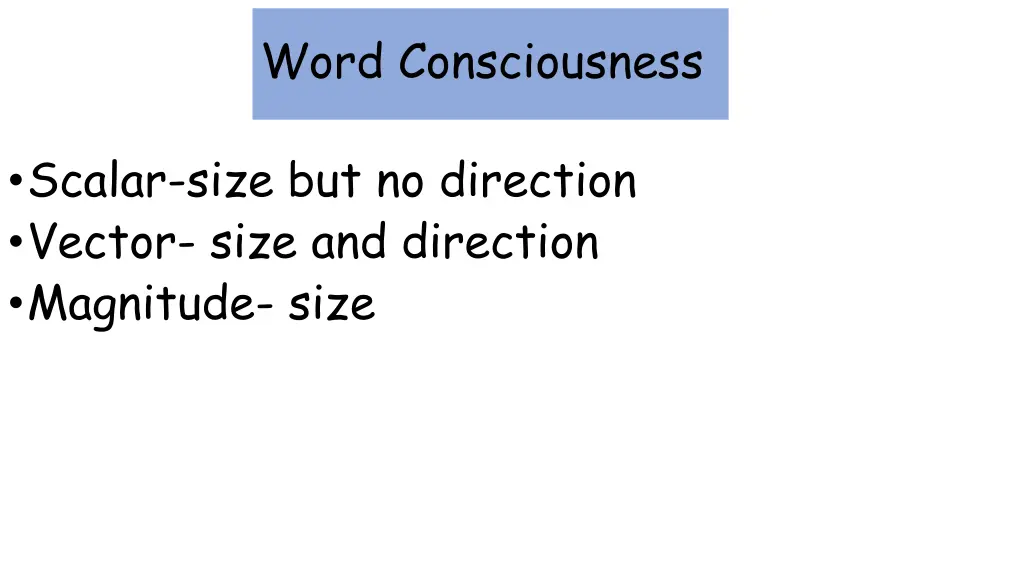 word consciousness