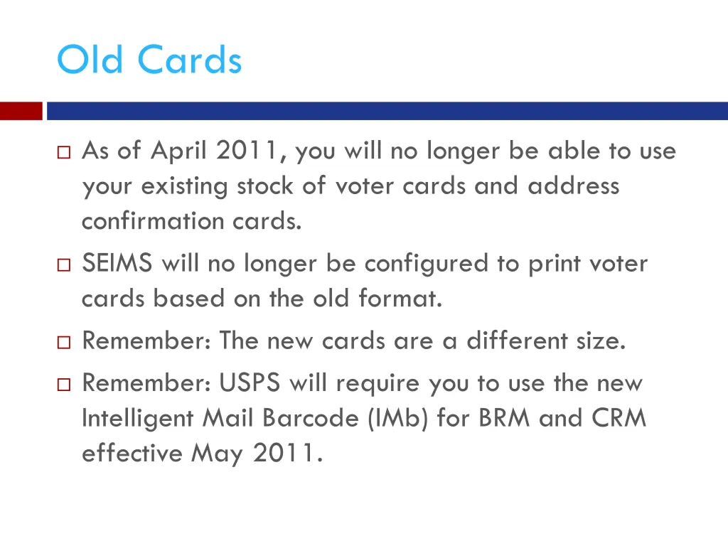 old cards