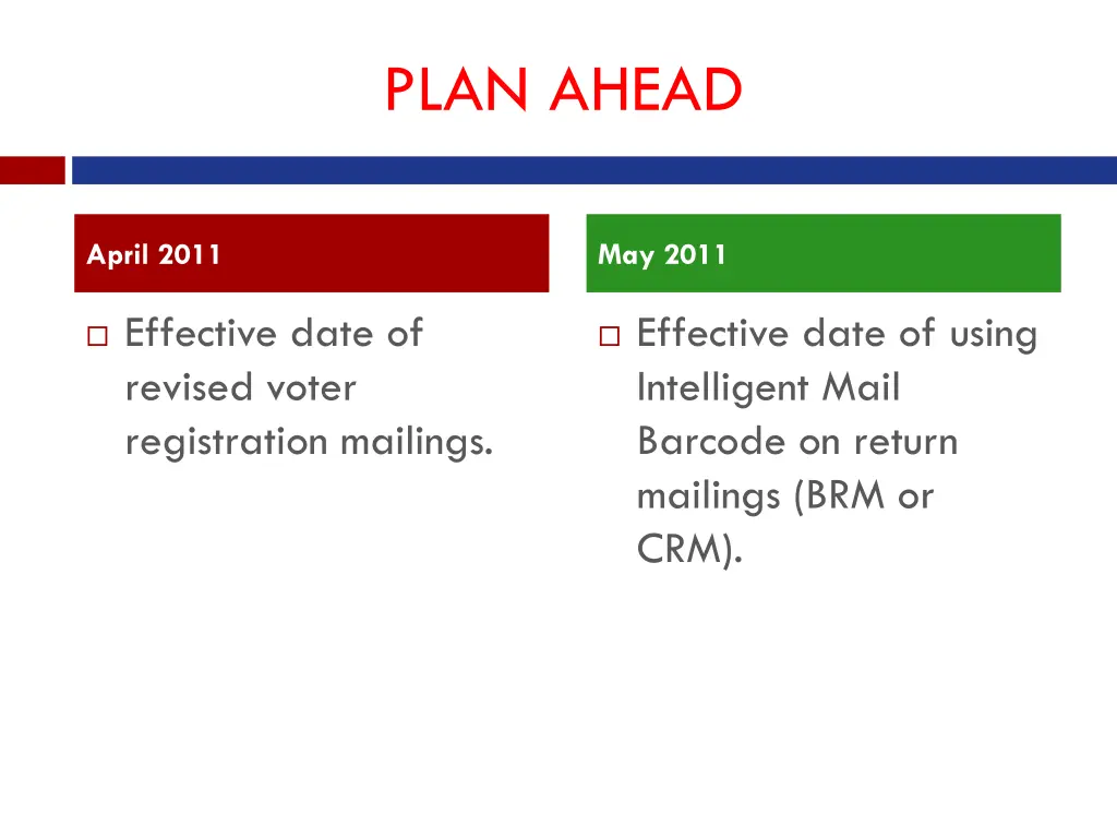 plan ahead