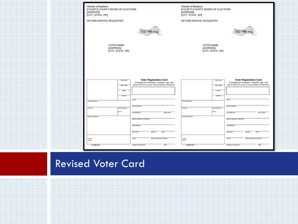 revised voter card