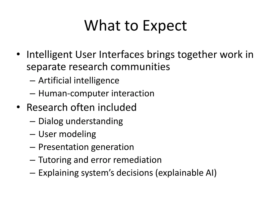 what to expect