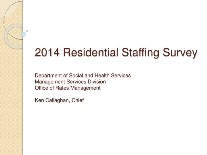 2014 residential staffing survey