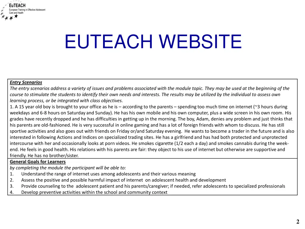 euteach website
