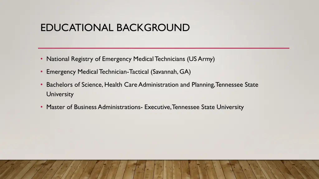 educational background