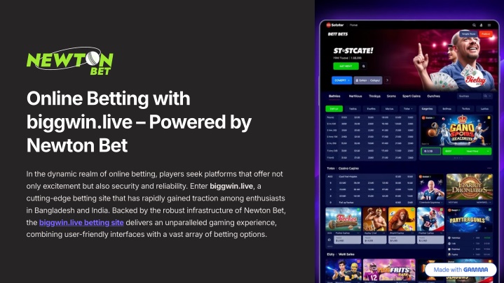 online betting with biggwin live 3 powered