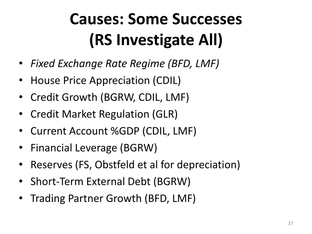 causes some successes rs investigate all