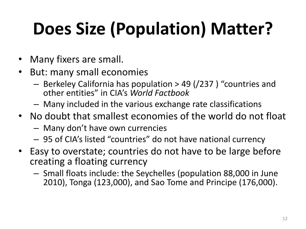 does size population matter