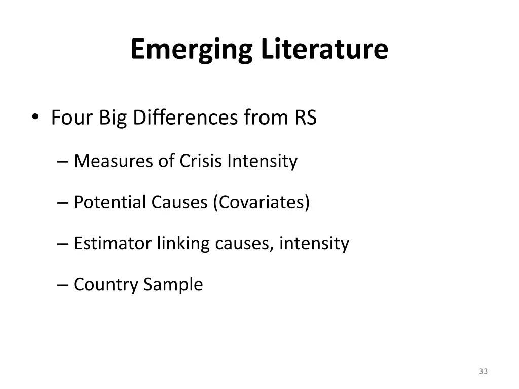 emerging literature