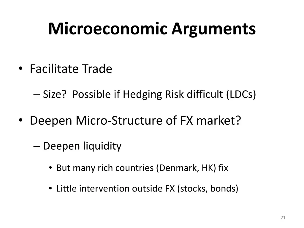 microeconomic arguments