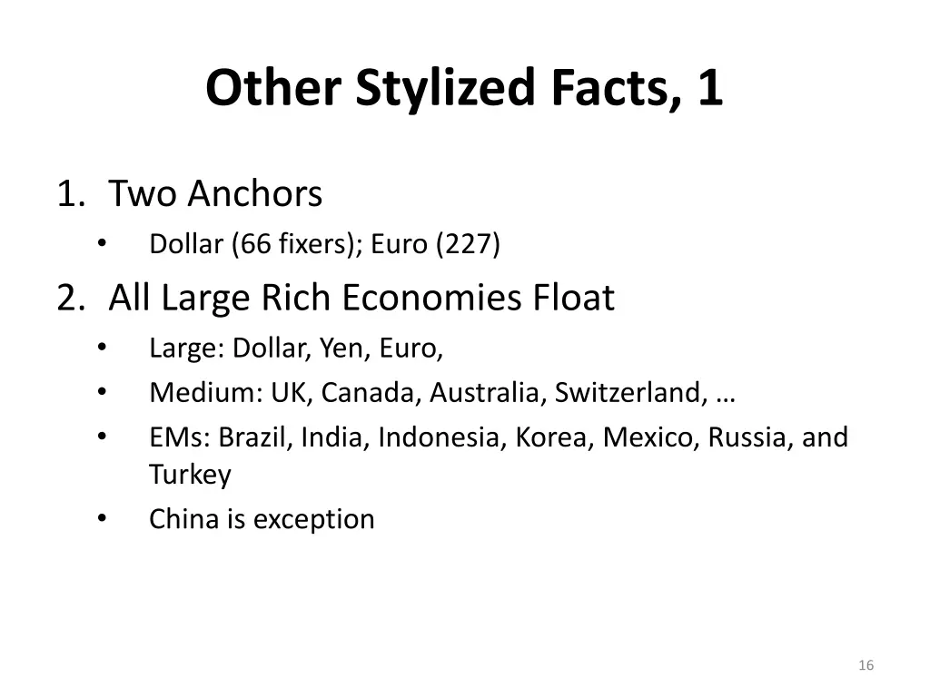 other stylized facts 1