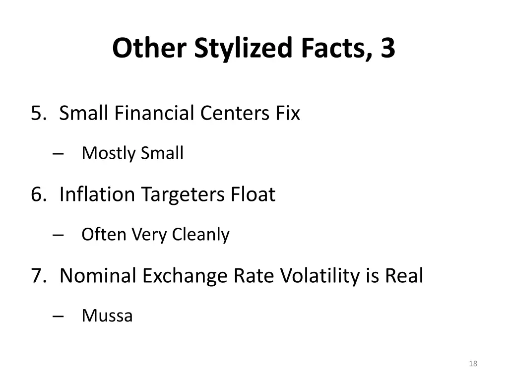 other stylized facts 3
