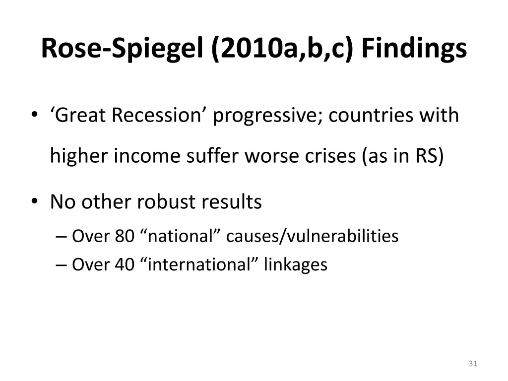 rose spiegel 2010a b c findings