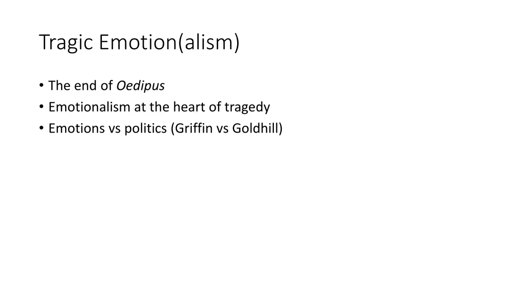 tragic emotion alism
