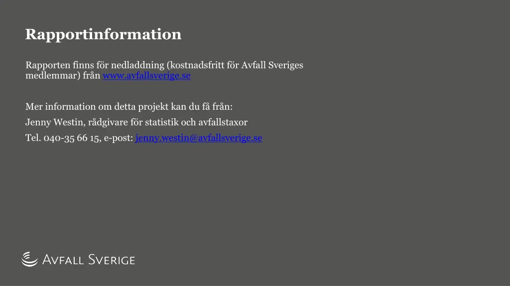 rapportinformation