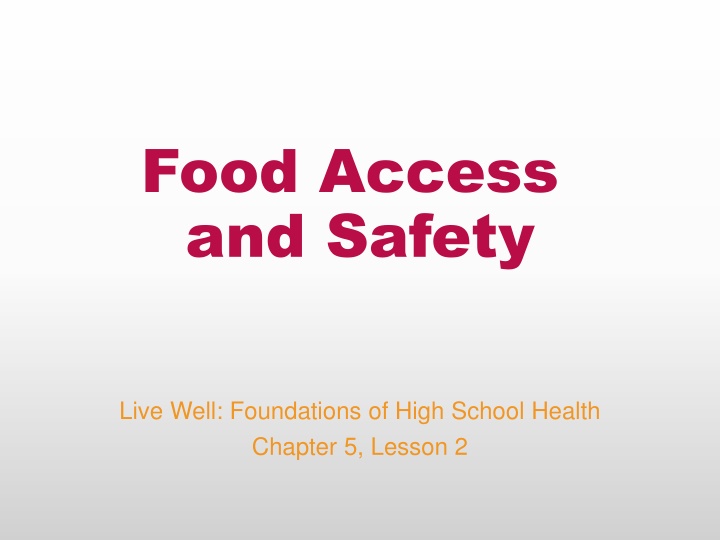 food access and safety