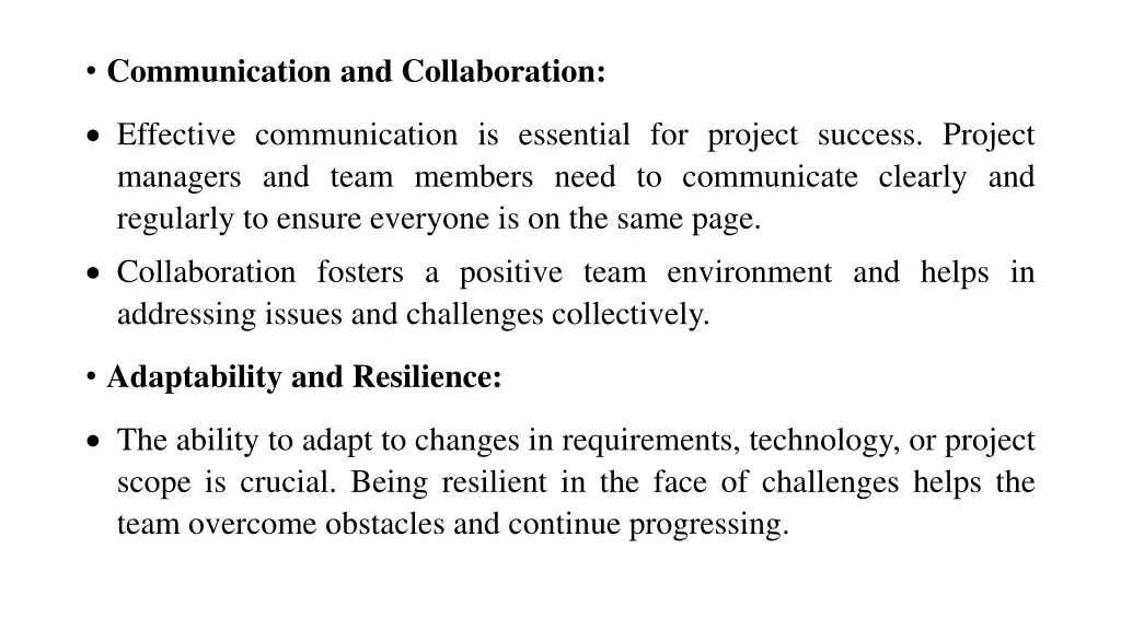 communication and collaboration