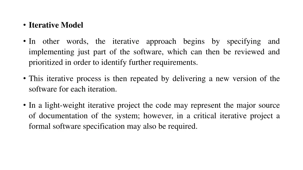 iterative model