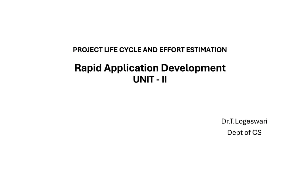 project life cycle and effort estimation 3