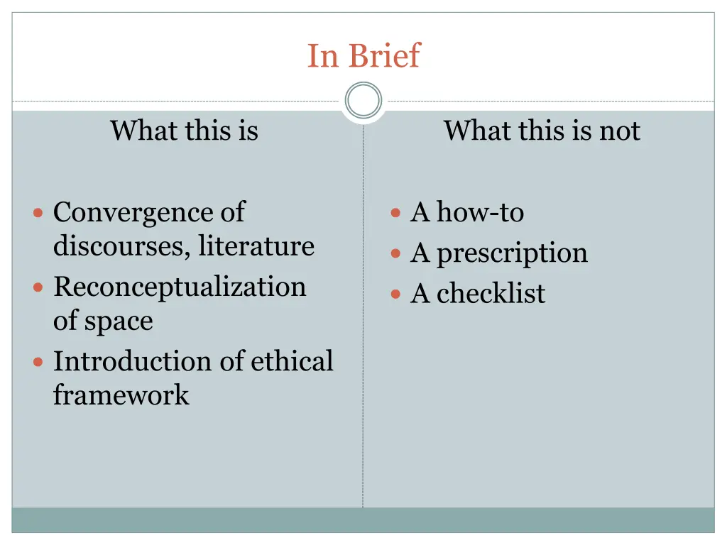 in brief