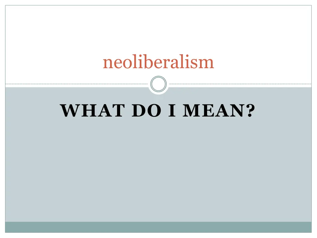 neoliberalism