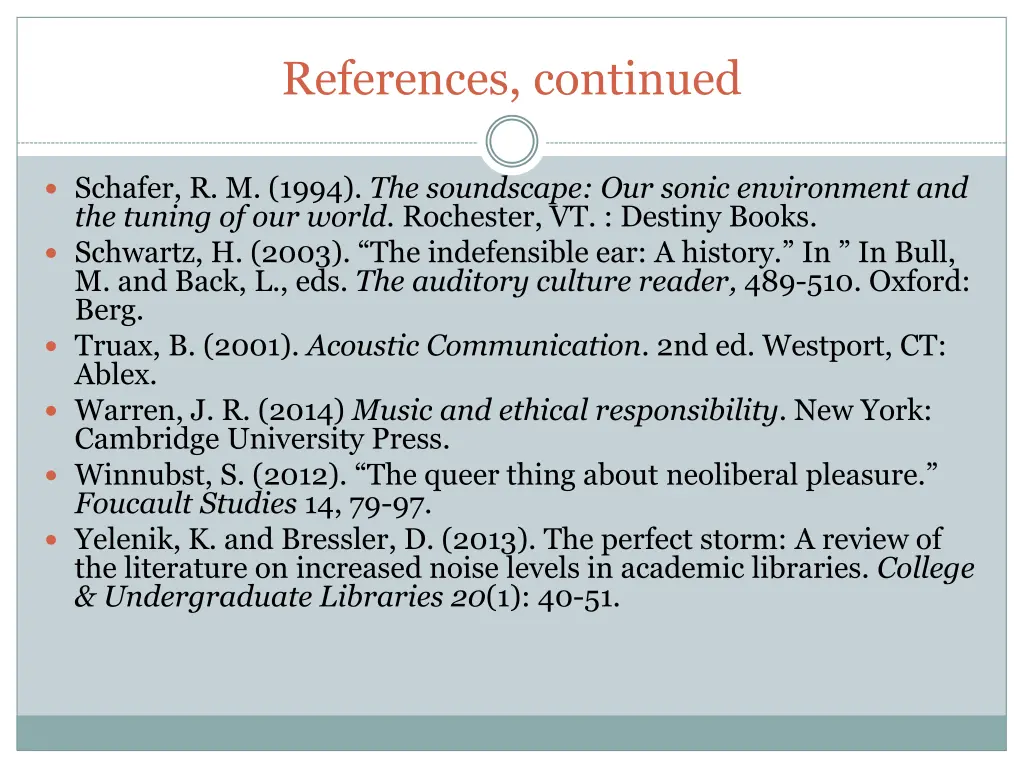references continued 1