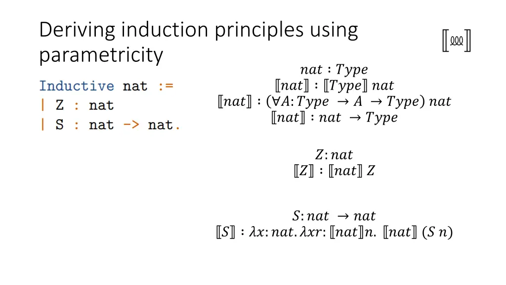 deriving induction principles using parametricity 1