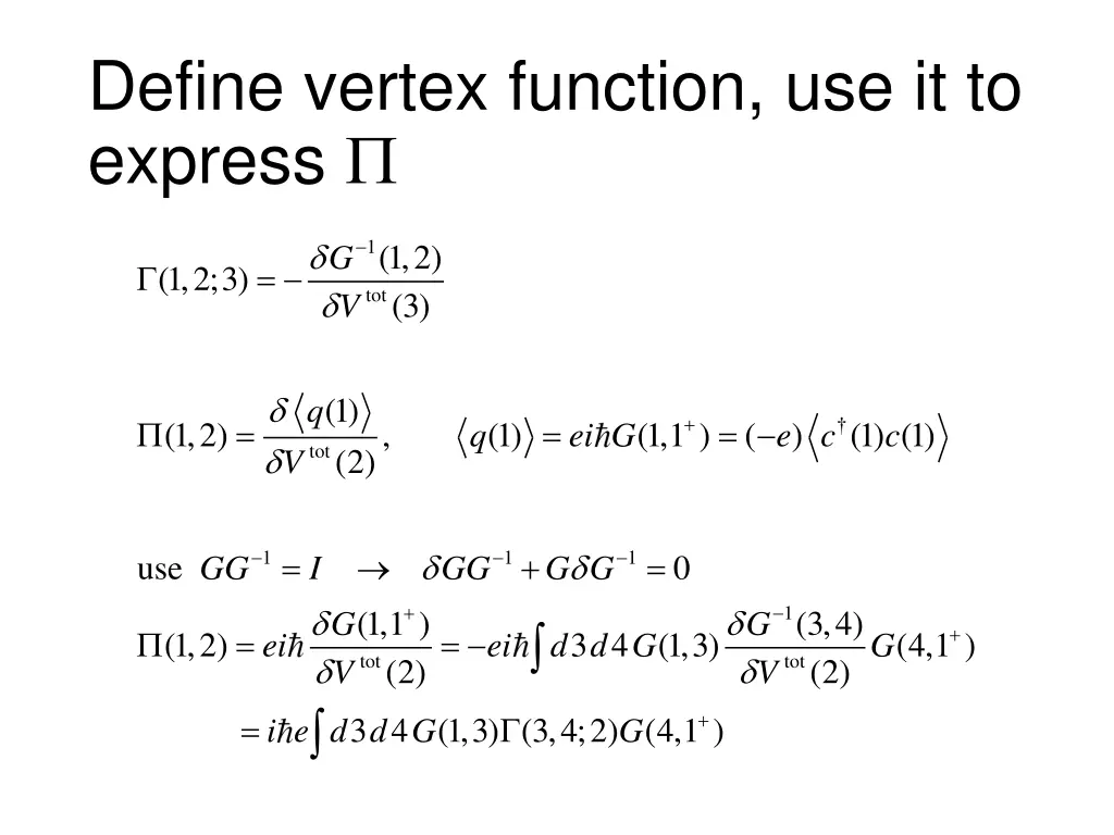 define vertex function use it to express
