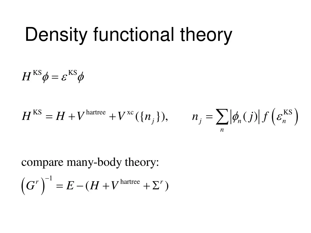 density functional theory