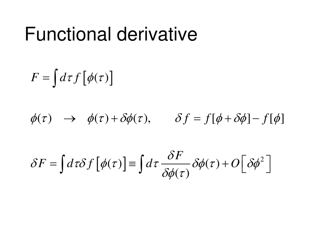 functional derivative